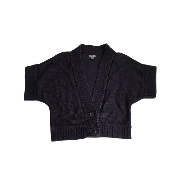 Worthington Vintage Black 2 button Shrug Sweater Rockabilly Size Large Career - Picture 3 of 9